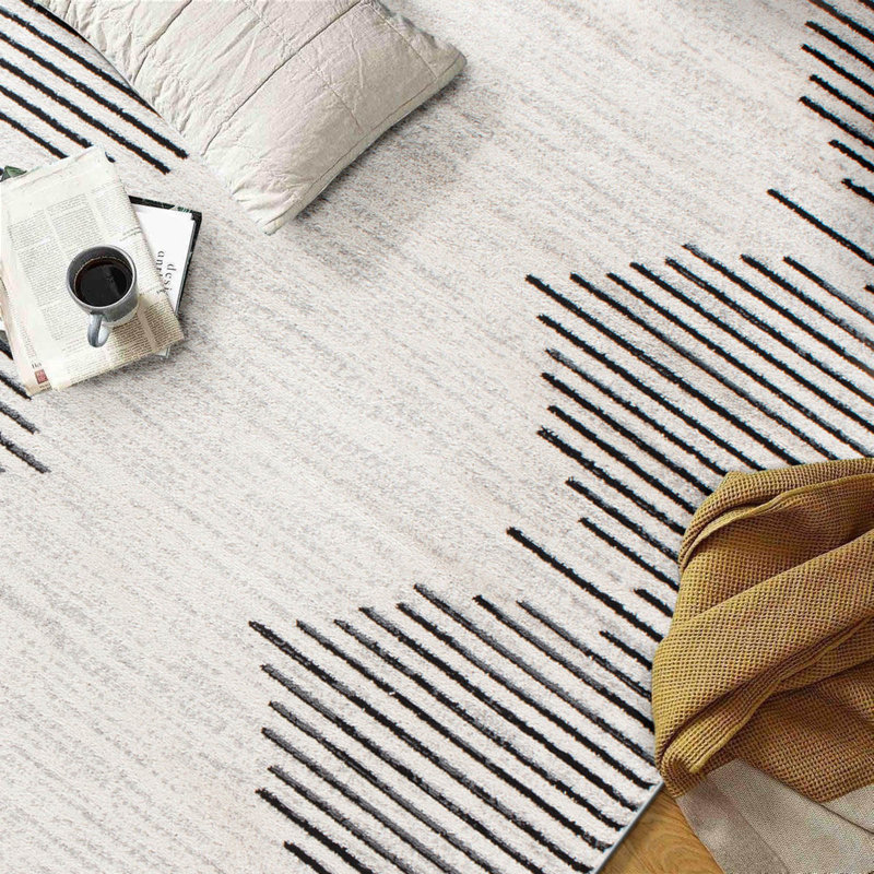 Foundstone™ Phoebe Geometric Machine Made Polypropylene Area Rug in